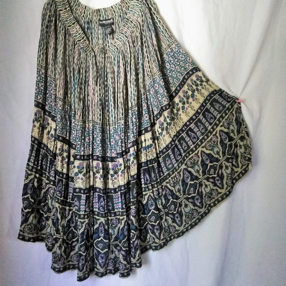 Sag Harbor Dresses & Skirts - Floral Elastic Waist Boho Long Skirt Size XL EUC